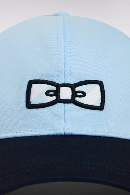 Eden Park_Sky Blue Cotton Jersey Cap with Striped Bow Tie Logo_E25CHACA0009_BLC25_02