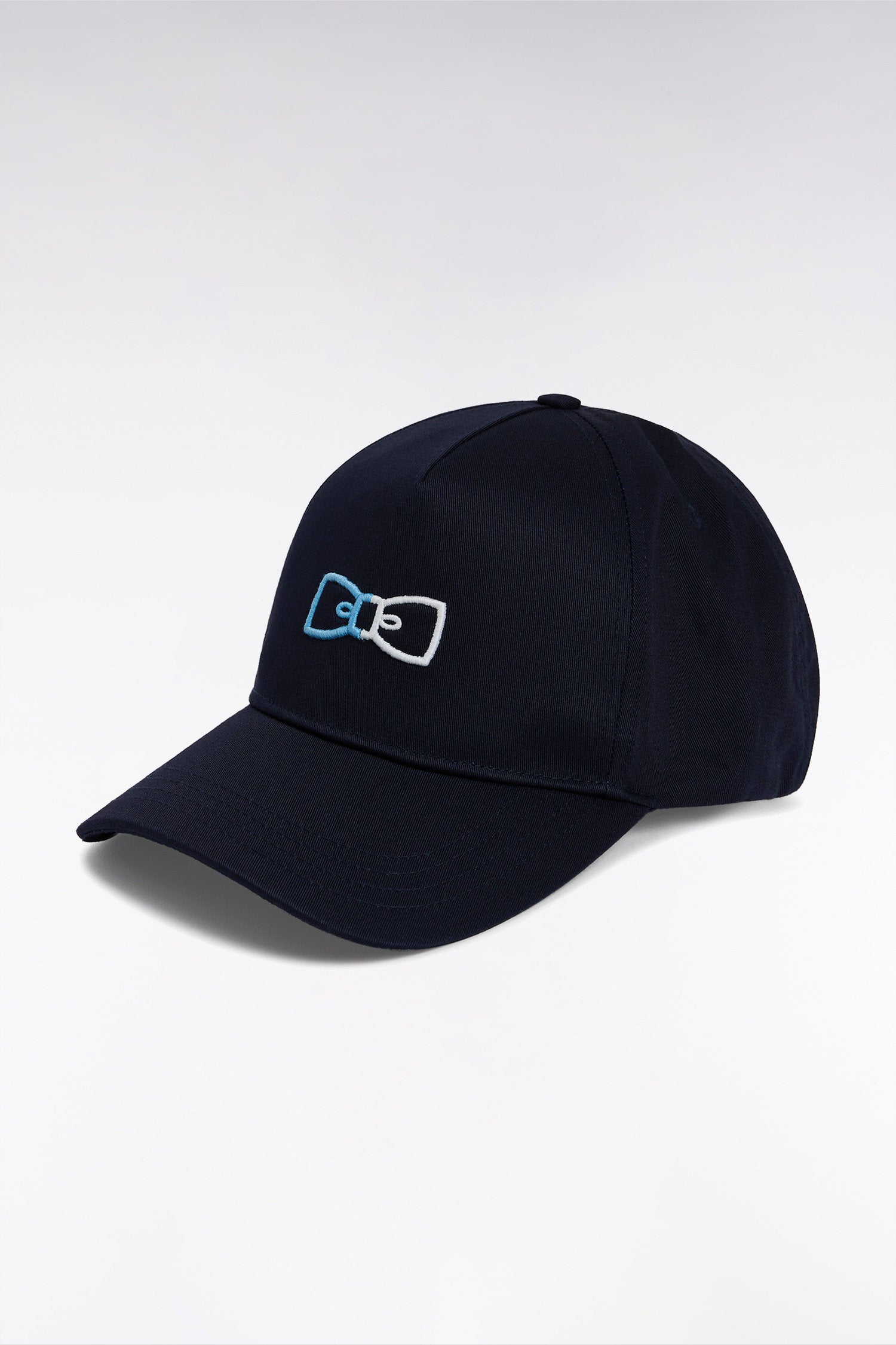 Eden Park_Navy Cotton Twill Cap with Two-Tone Embroidery_E25CHACA0014_BLF_02