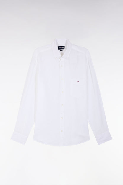 Eden Park_Straight-Fit White Linen Shirt_E25CHECL0005_BC_02