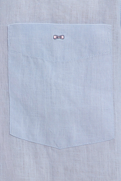 Eden Park_Straight-Fit Light Grey Linen Shirt_E25CHECL0005_BLC6_03