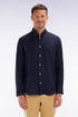 Eden Park_Straight-Fit Navy Linen Shirt_E25CHECL0005_BLF_01