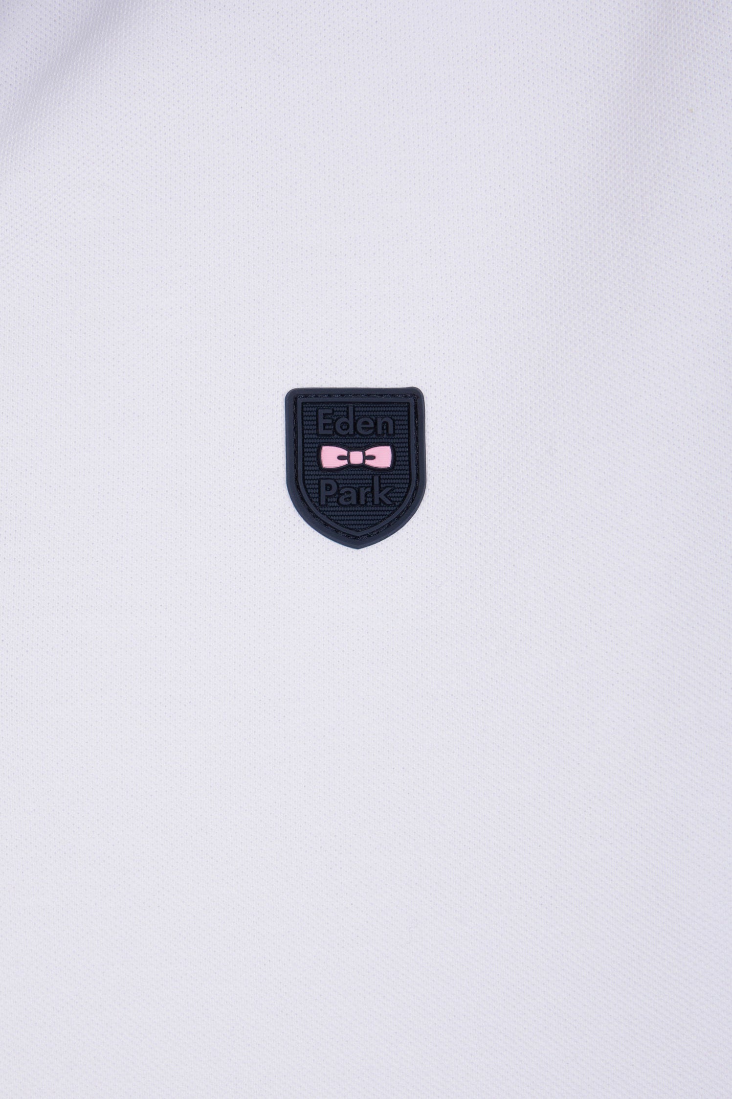 Eden Park_Slim-Fit Plain Short-Sleeved Polo Shirt in White Stretch Cotton with Contrasting Piping_E25MAIPC0009_BC_05