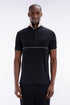 Eden Park_Slim-Fit Two-Tone Black Stretch Cotton Short-Sleeved Polo Shirt_E25MAIPC0015_NO_01