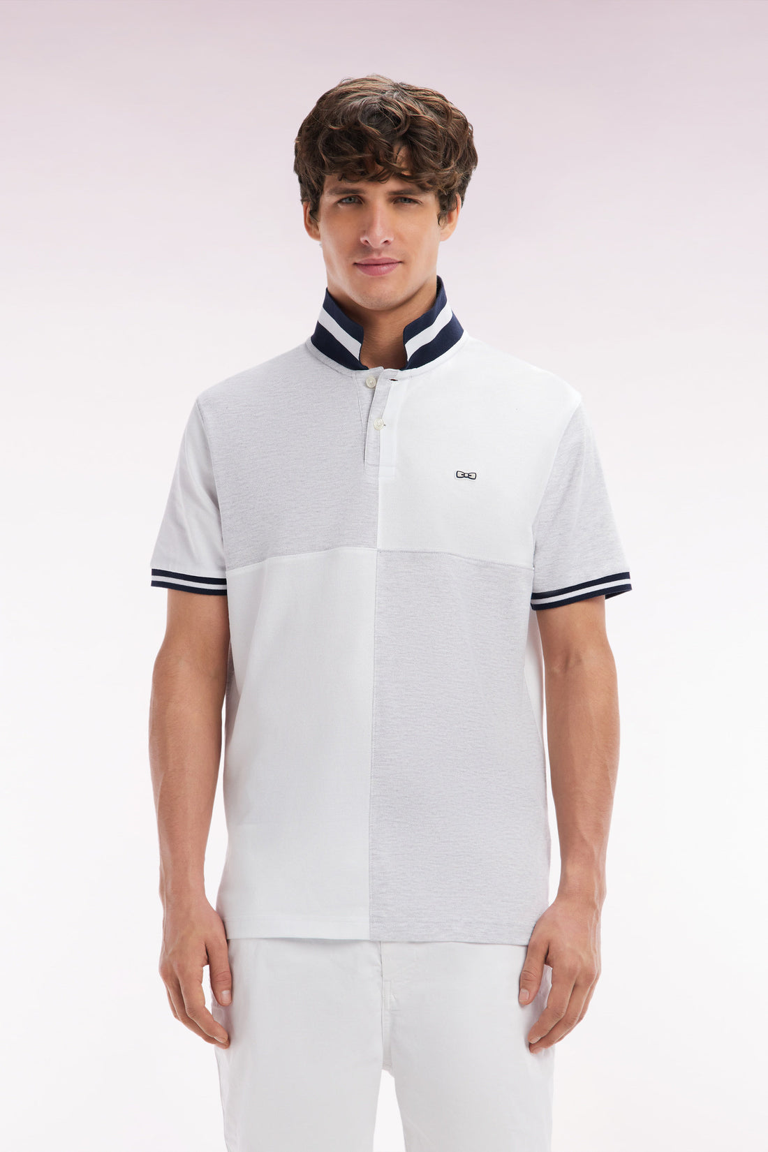 Eden Park_Relaxed-Fit Barbarian Short-Sleeved Polo Shirt in Grey Cotton_E25MAIPC0039_GRC10_01