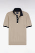 Eden Park_Straight-Fit Short-Sleeved Polo Collar Jumper in Beige Cotton_E25MAIPU0010_BEC13_01