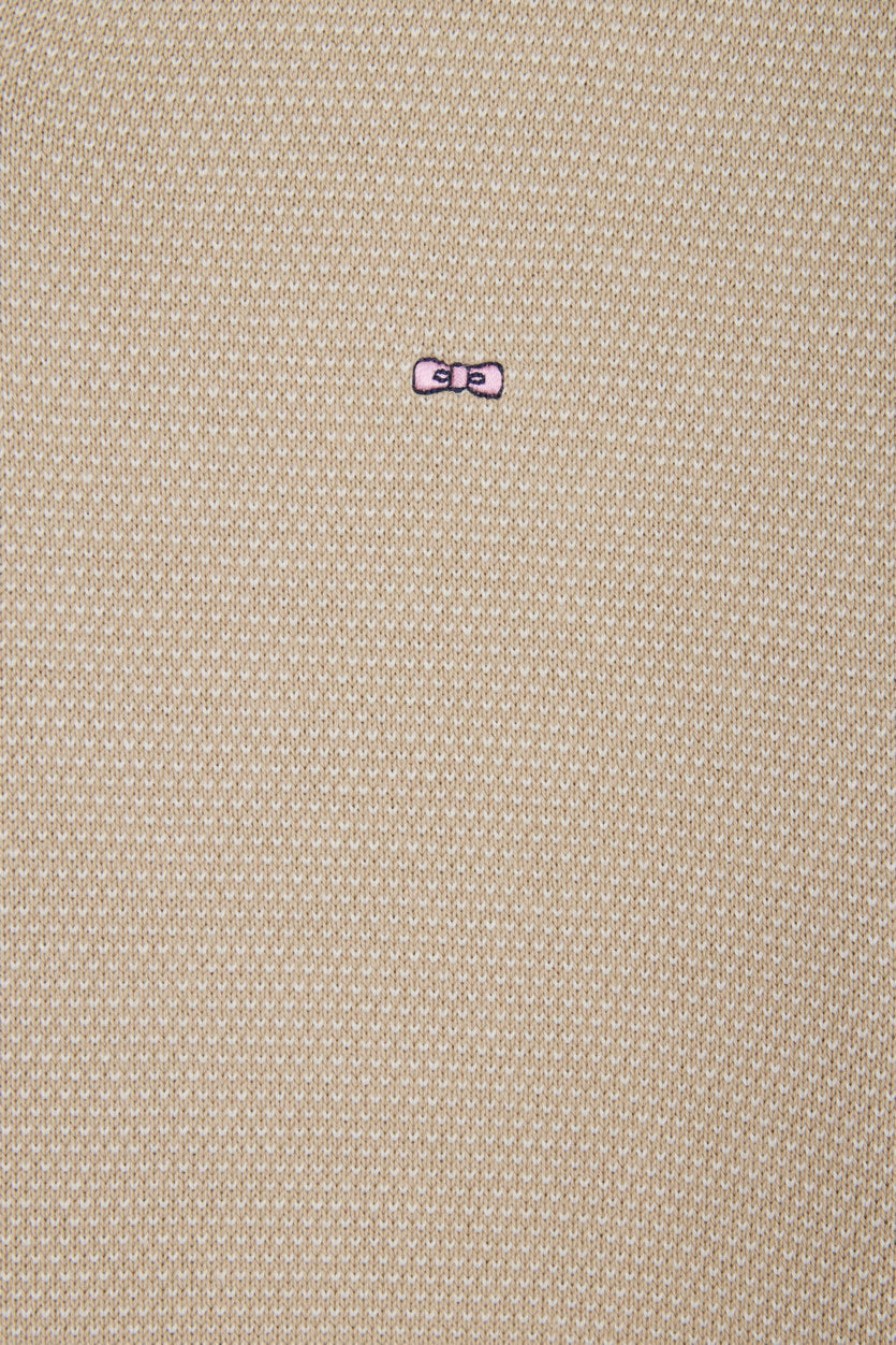 Eden Park_Straight-Cut Beige Cotton Polo Neck Jumper_E25MAIPU0014_BEM7_05