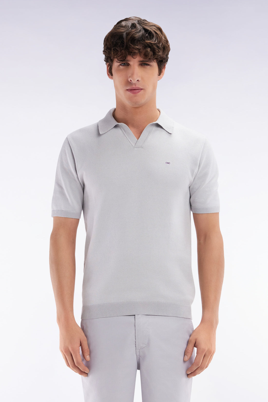 Eden Park_Straight-Cut Grey Cotton Polo Neck Jumper_E25MAIPU0014_GRC12_01