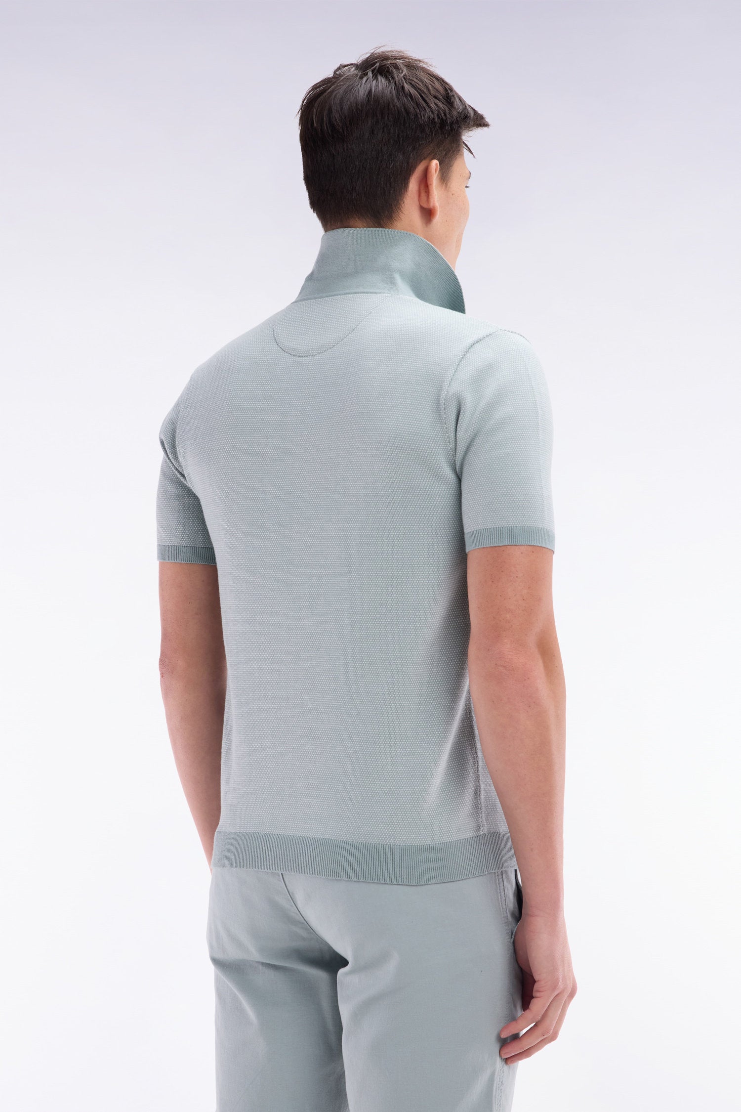Eden Park_Straight-Cut Light Grey Cotton Polo Neck Jumper_E25MAIPU0014_GRM26_02