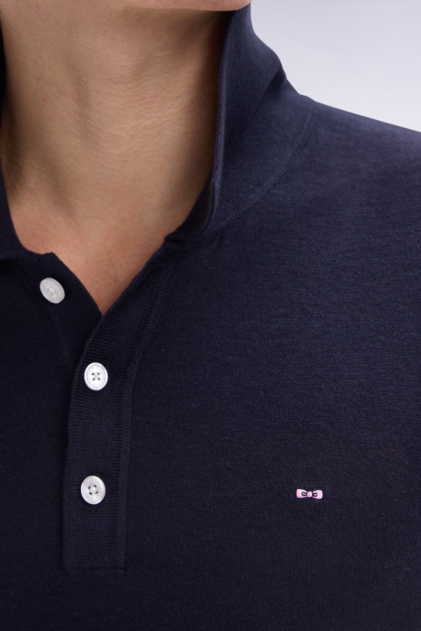 Eden Park_Straight-Fit Sleeveless Navy Polo Collar Jumper_E25MAIPU0025_BLF_03