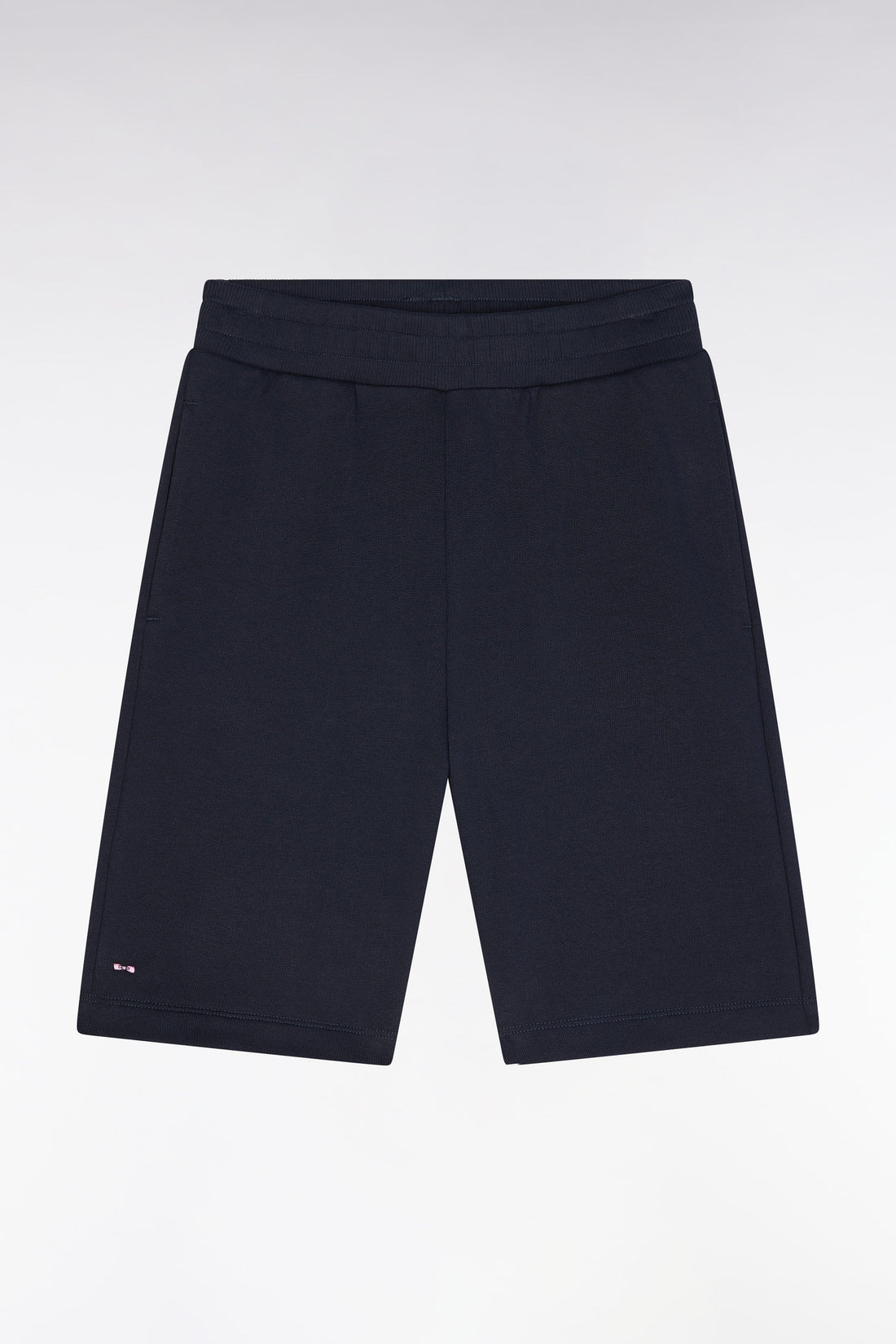 Eden Park_Straight-Fit Shorts in Navy Cotton Fleece_E25MAISH0017_BLF_01