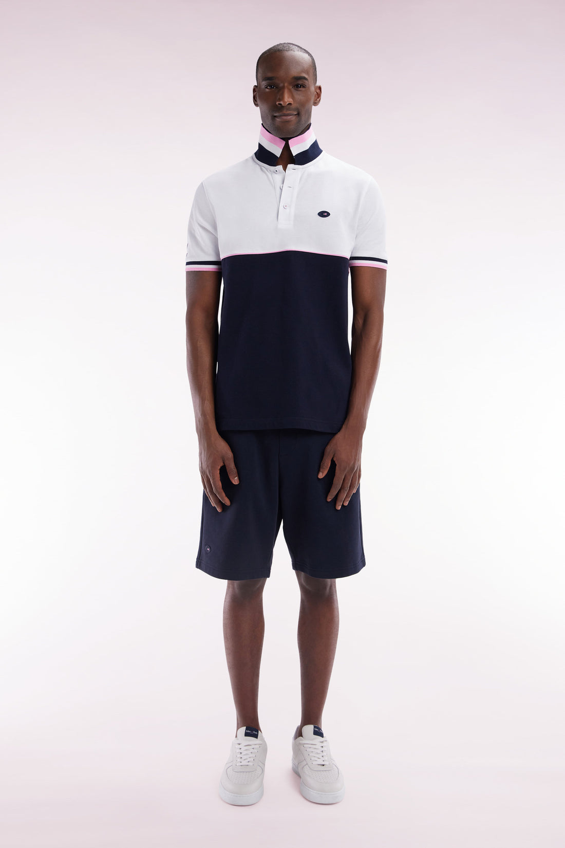 Eden Park_XV De France Relaxed-Fit Shorts in Navy Cotton Fleece_E25MAISH0020_BLF_01