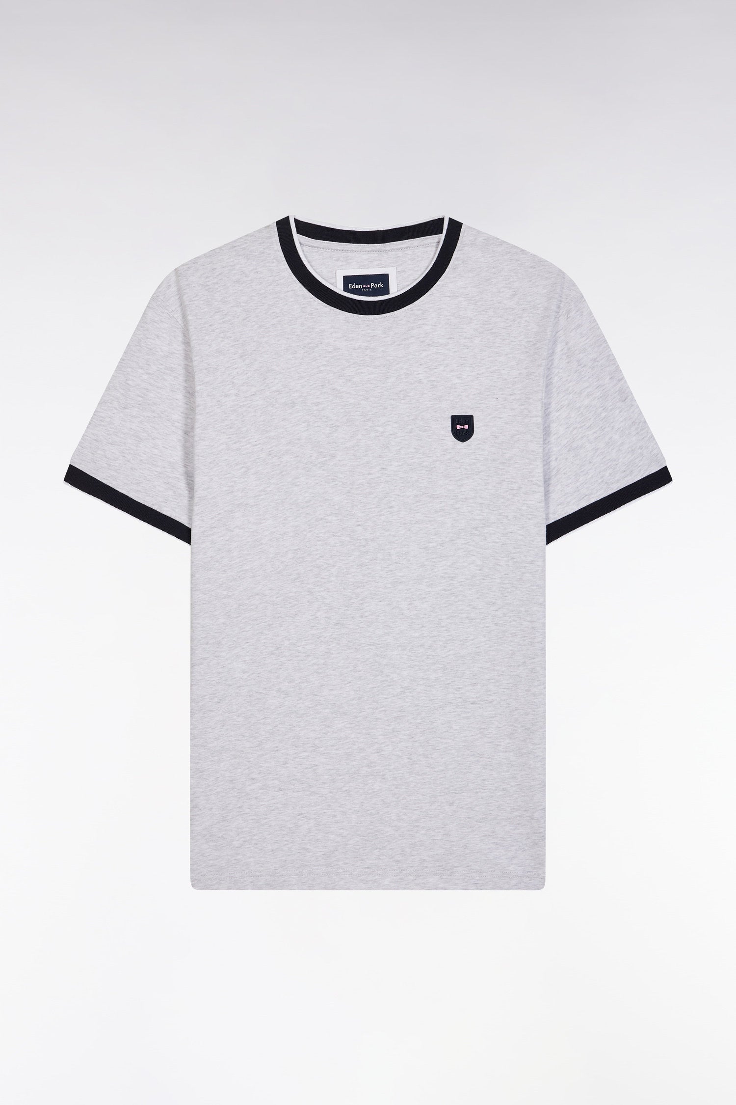 Eden Park_Slim-Fit Grey Stretch Cotton T-Shirt_E25MAITC0020_GRC10_02