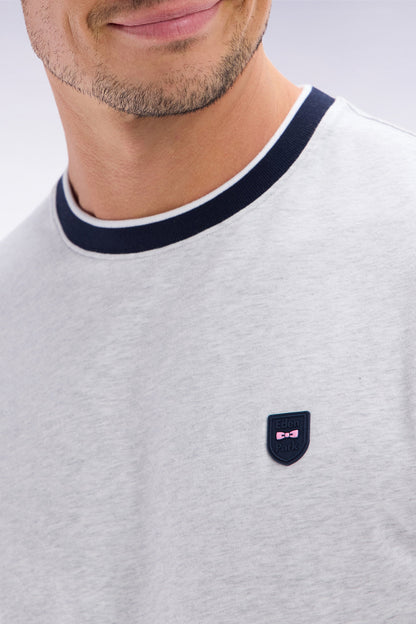 Eden Park_Slim-Fit Grey Stretch Cotton T-Shirt_E25MAITC0020_GRC10_03