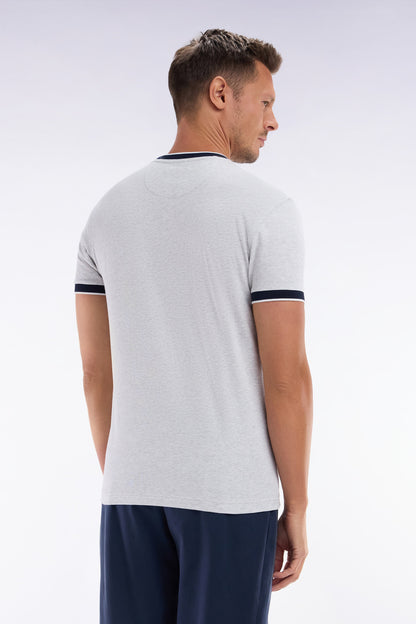 Eden Park_Slim-Fit Grey Stretch Cotton T-Shirt_E25MAITC0020_GRC10_04