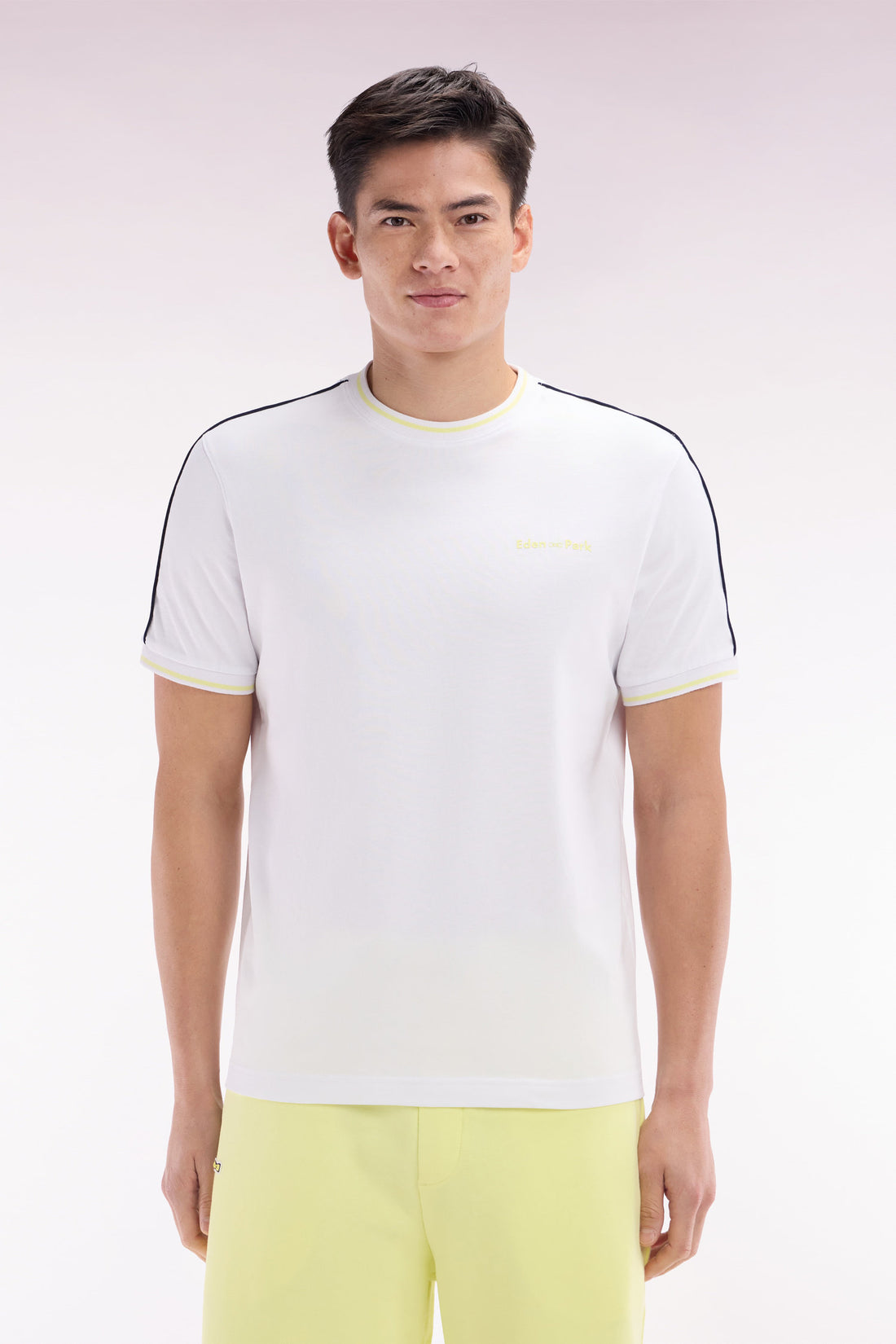 Eden Park_Relaxed Fit White Cotton T-Shirt_E25MAITC0045_BC_01