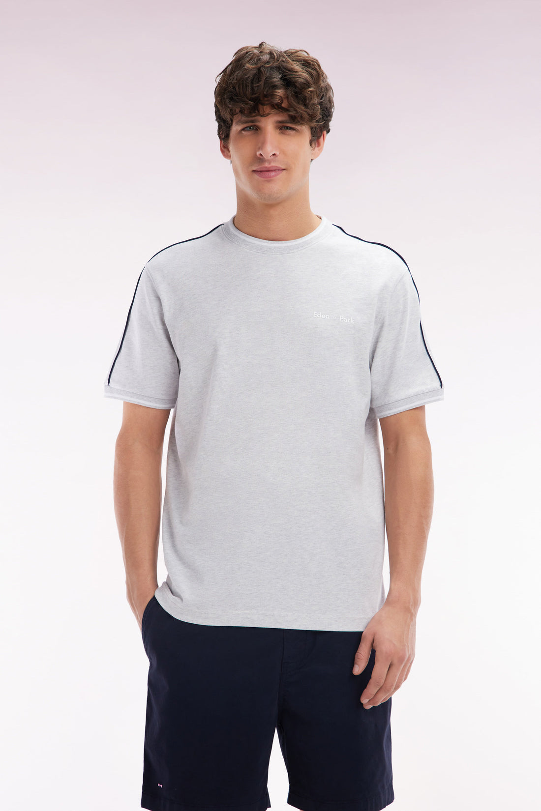 Eden Park_Relaxed Fit Grey Cotton T-Shirt_E25MAITC0045_GRC10_01