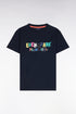 Eden Park_Straight-Fit Multicolor Screen Printed Navy Cotton T-Shirt_E25MAITC0081_BLF_01