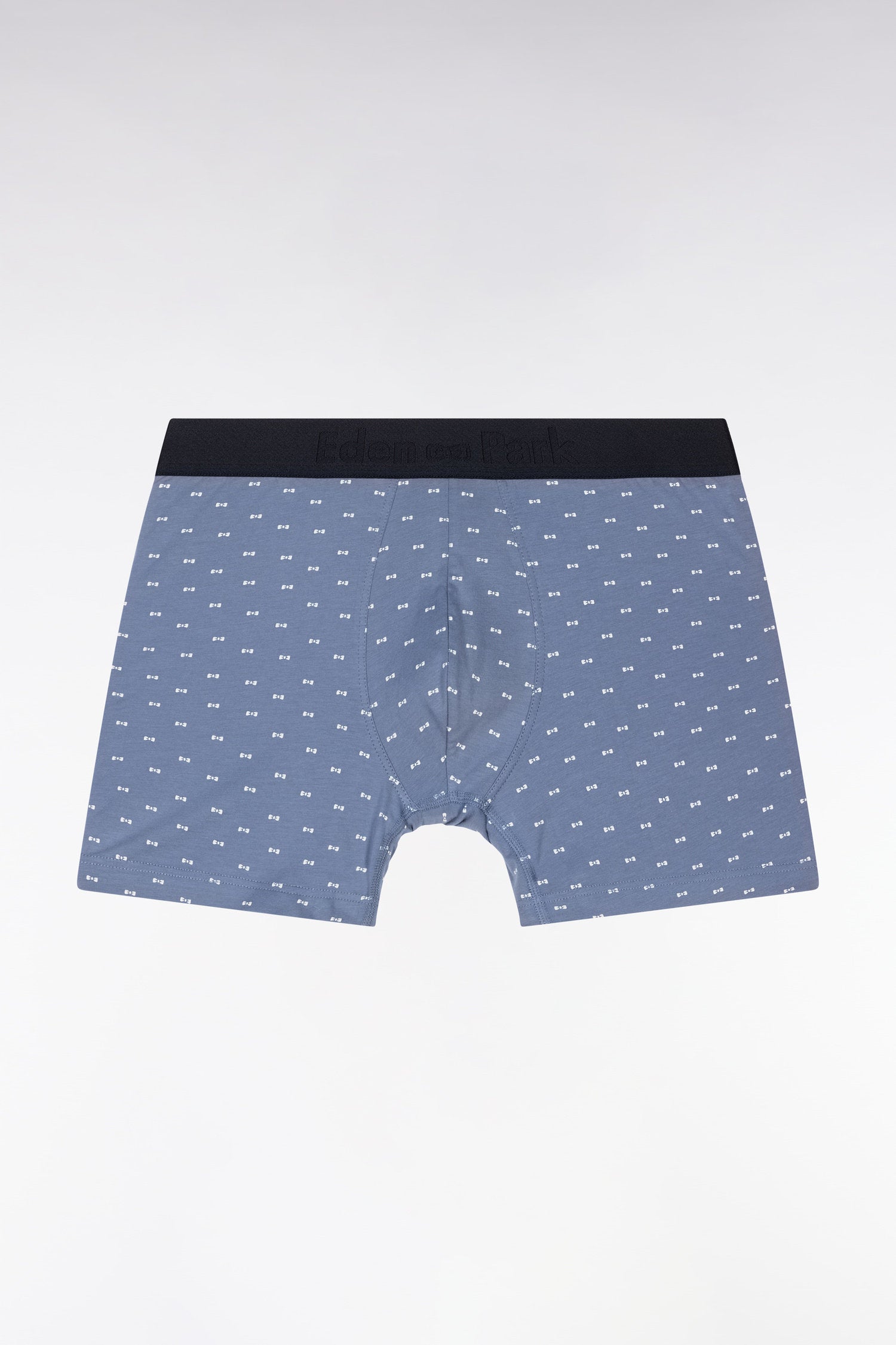 Eden Park_Pack of Plain and Printed Boxer Briefs in Navy and Grey Stretch Cotton Jersey_E25SVEPK0002_GRM12_01