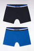 Eden Park_Pack of Navy and Blue Stretch Cotton Jersey Boxer Briefs with Tricolor Elastic Waistband_E25SVEPK0008_BLM33_01