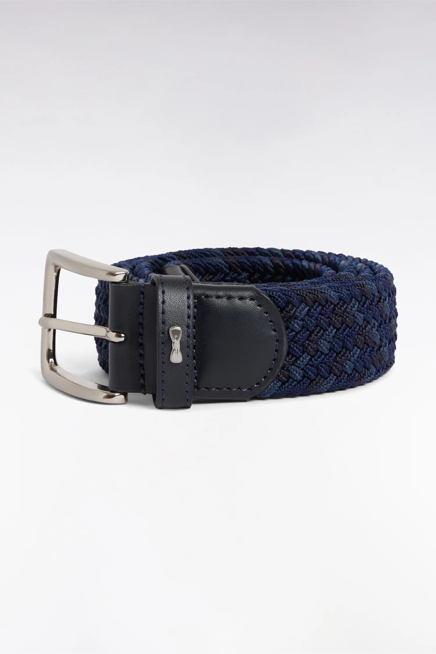 Eden Park 0 Men Navy Blue Tricolour Elasticated Textile Belt SKU: E26ACTCE0002_BLF Image 01