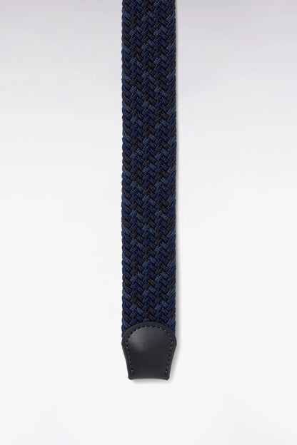Eden Park 0 Men Navy Blue Tricolour Elasticated Textile Belt SKU: E26ACTCE0002_BLF Image 03
