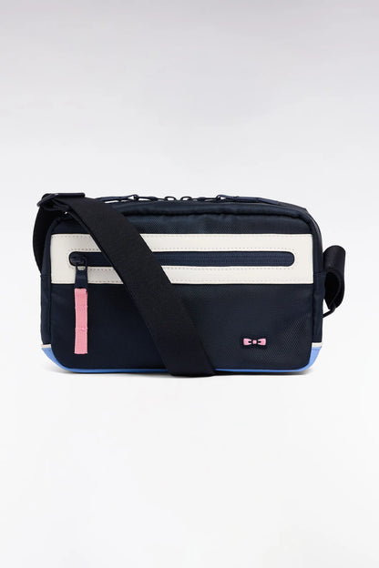 Eden Park 0 Men Horizontal Navy Colorblock Dual-Material Satchel Bag SKU: E26BAGBE0003_BLF Image 01