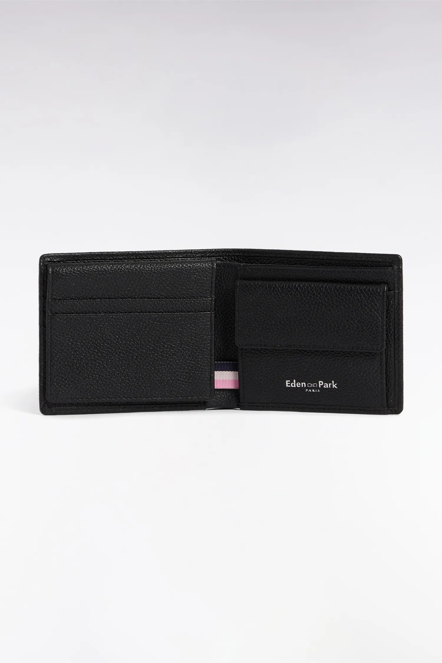 Eden Park Black Men Italian-Style Wallet in Black Grained Leather SKU: E26BAGPF0004_NO Image 01
