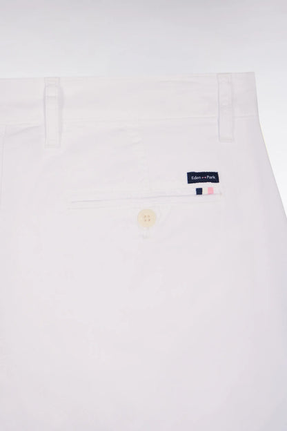 Eden Park 0 Men Regular-Fit Chino Pants in White Stretch Cotton SKU: E26BAS0C0001_BC Image 06