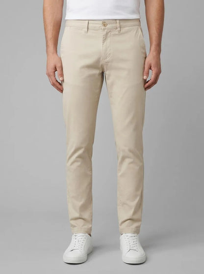 Eden Park 0 Men Regular-Fit Chino Pants in Beige Stretch Cotton SKU: E26BAS0C0001_BEC18 Image 00