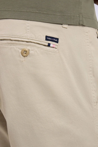 Eden Park 0 Men Regular-Fit Chino Pants in Beige Stretch Cotton SKU: E26BAS0C0001_BEC18 Image 03