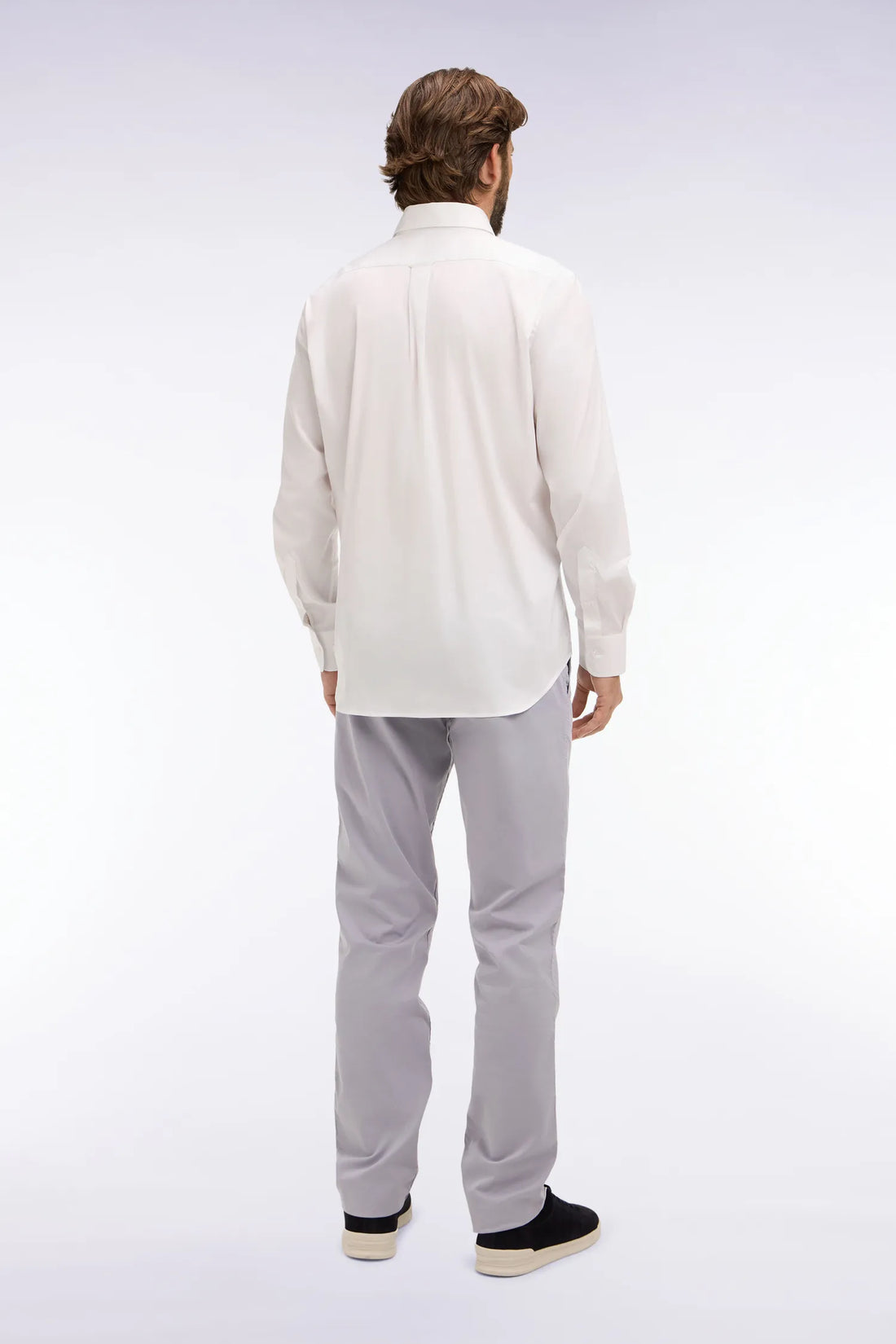 Eden Park 0 Men Regular Chino Pants in Gray Stretch Cotton SKU: E26BAS0C0001_GRM20 Image 02