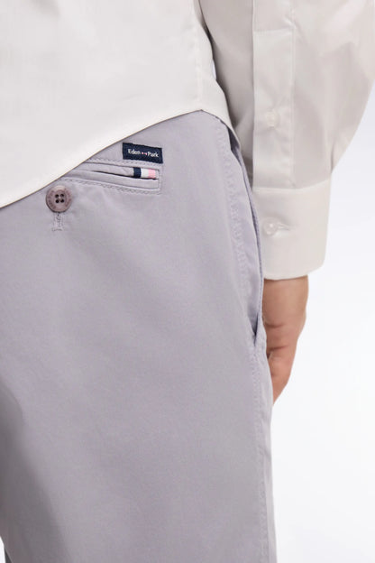 Eden Park 0 Men Regular Chino Pants in Gray Stretch Cotton SKU: E26BAS0C0001_GRM20 Image 03