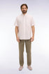 Eden Park Brown Men Beige Cotton and Lyocell Elastic Waist Chino Pants SKU: E26BAS0C0004_BEM Image 01