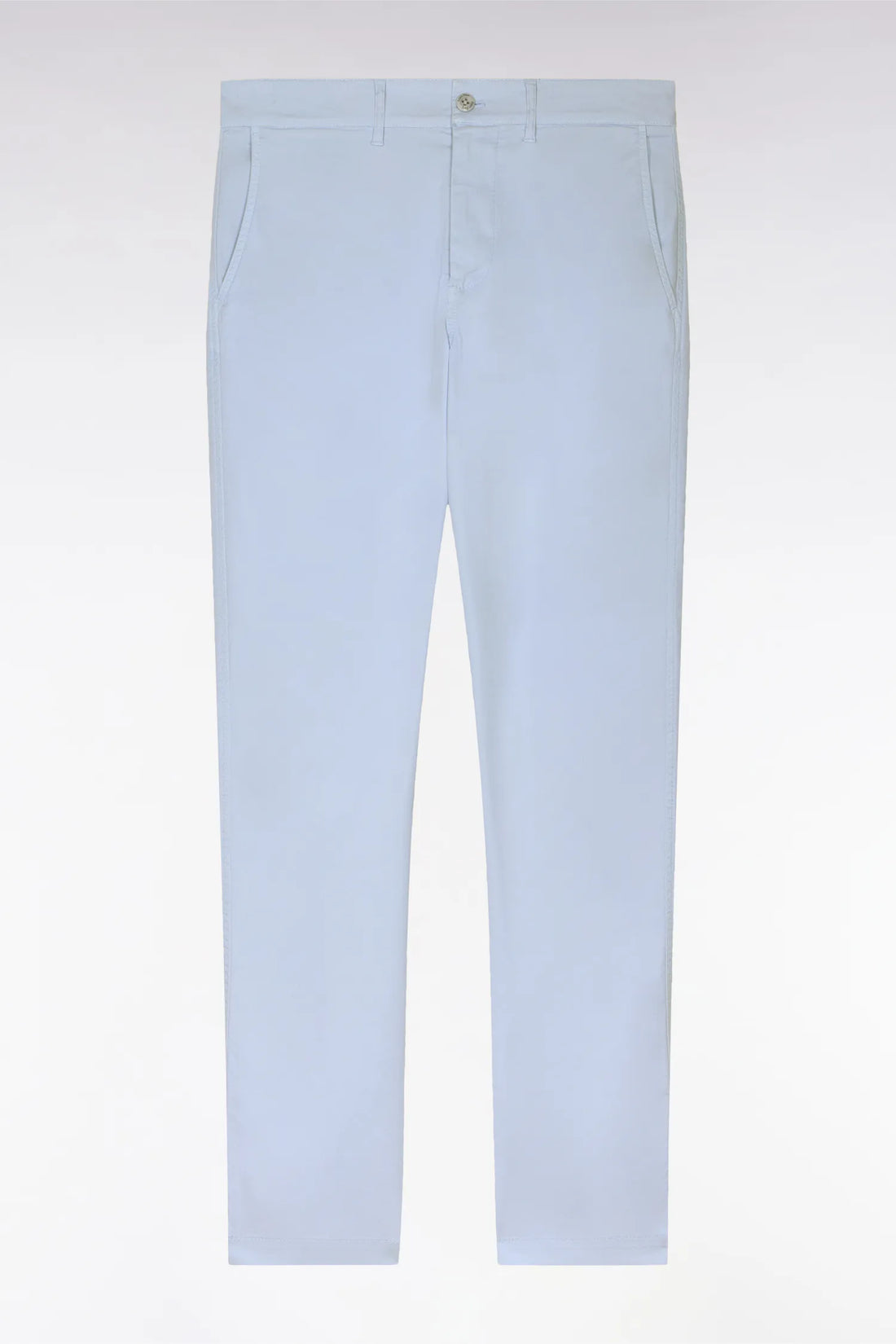 Eden Park Sky Blue Men Sky Blue Lyocell and Stretch Cotton Chino Pants SKU: E26BAS0C0005_BLC6 Image 02