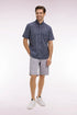 Eden Park Grey Men Chino Bermuda Shorts in Grey Stretch Gabardine SKU: E26BASBE0001_GRM20 Image 01