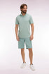 Eden Park Green Men Chino Bermuda Shorts in Aqua Green Stretch Gabardine SKU: E26BASBE0001_VEM39 Image 01