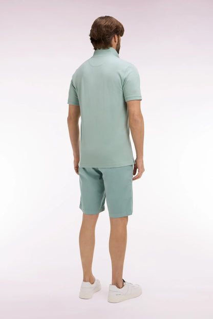 Eden Park Green Men Chino Bermuda Shorts in Aqua Green Stretch Gabardine SKU: E26BASBE0001_VEM39 Image 05
