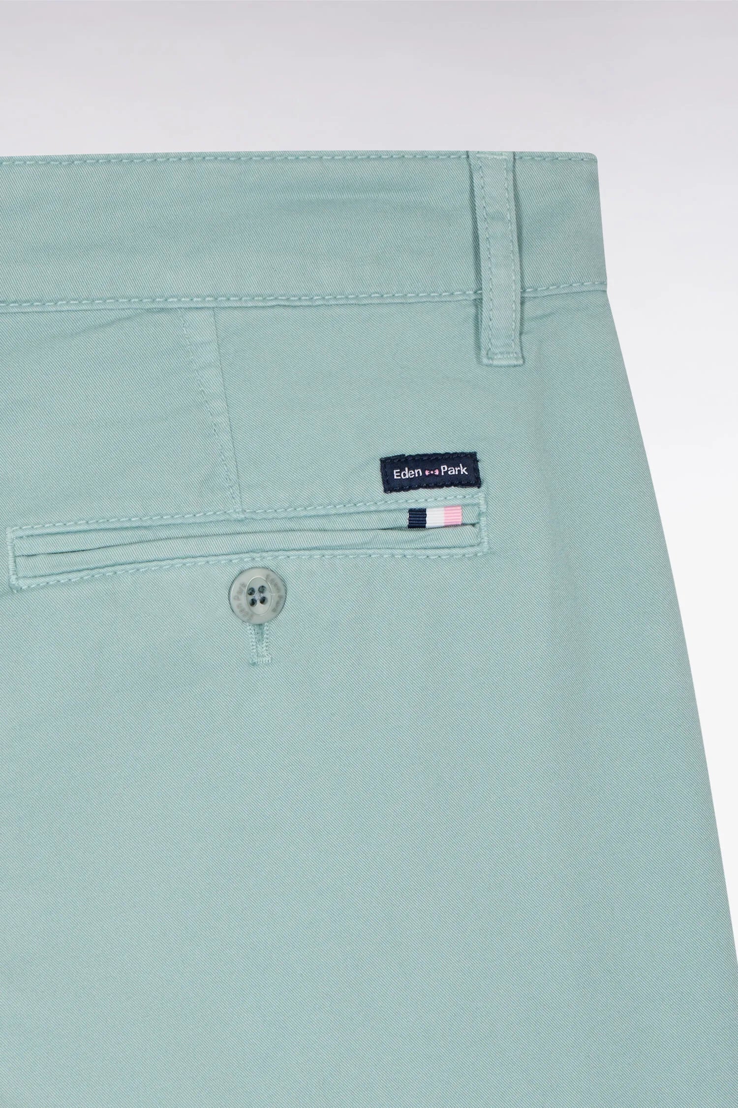 Eden Park Green Men Chino Bermuda Shorts in Aqua Green Stretch Gabardine SKU: E26BASBE0001_VEM39 Image 06