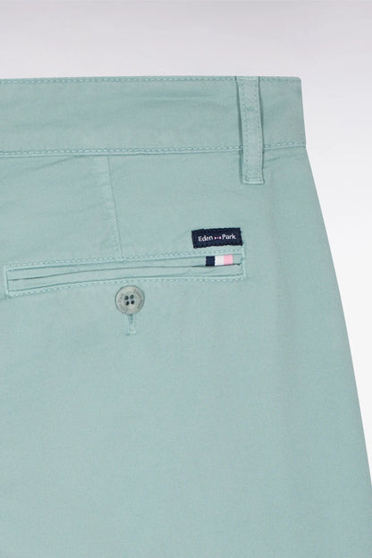 Eden Park Green Men Chino Bermuda Shorts in Aqua Green Stretch Gabardine SKU: E26BASBE0001_VEM39 Image 06