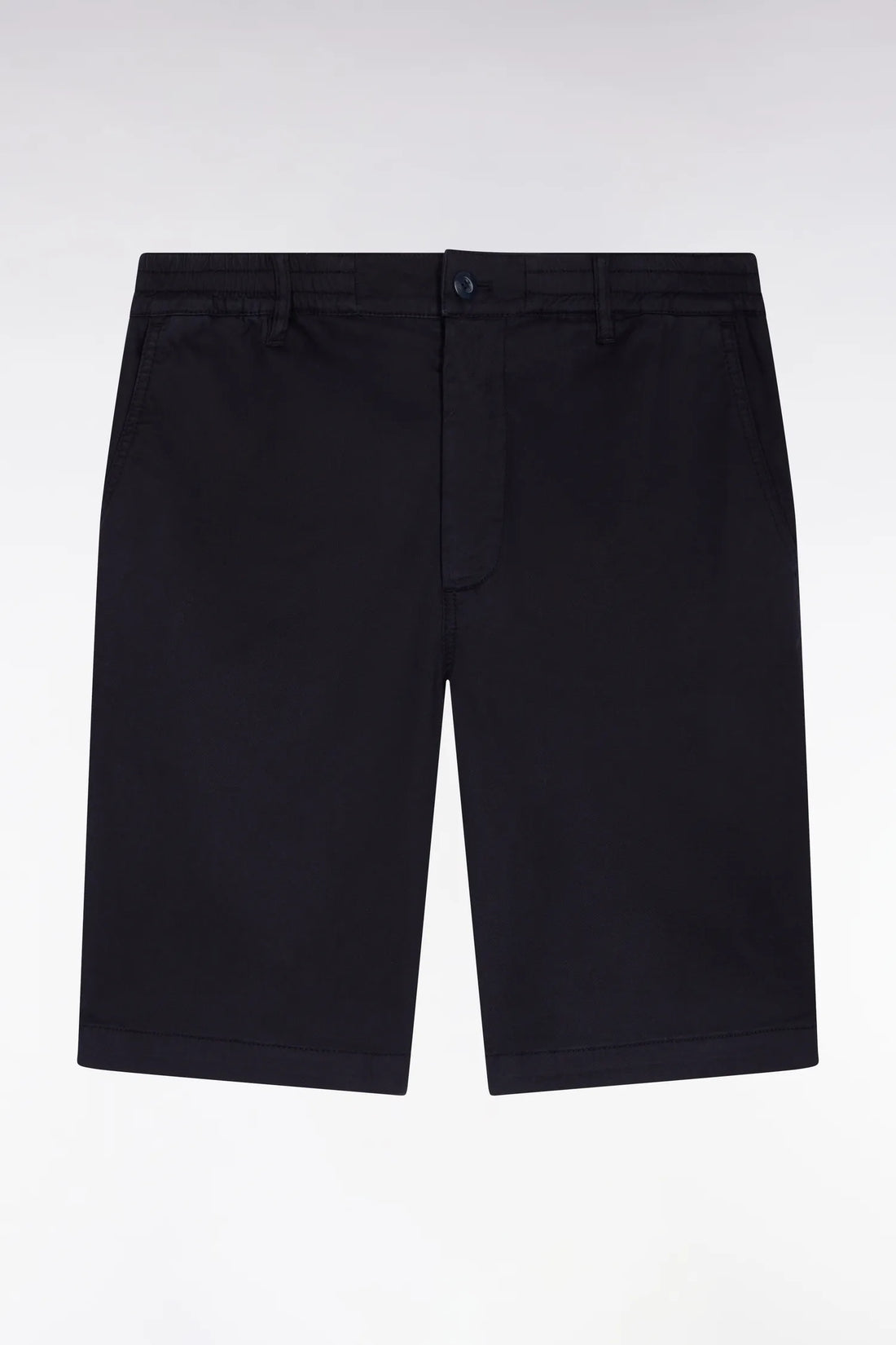 Eden Park Navy Blue Men Navy Cotton and Lyocell Blend Bermuda Shorts SKU: E26BASBE0008_BLF Image 02