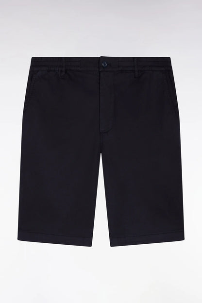 Eden Park Navy Blue Men Navy Cotton and Lyocell Blend Bermuda Shorts SKU: E26BASBE0008_BLF Image 02