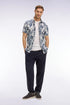 Eden Park Navy Blue Men Modern Fit Navy Cotton Linen and Lyocell Pants SKU: E26BASPA0003_BLF Image 01