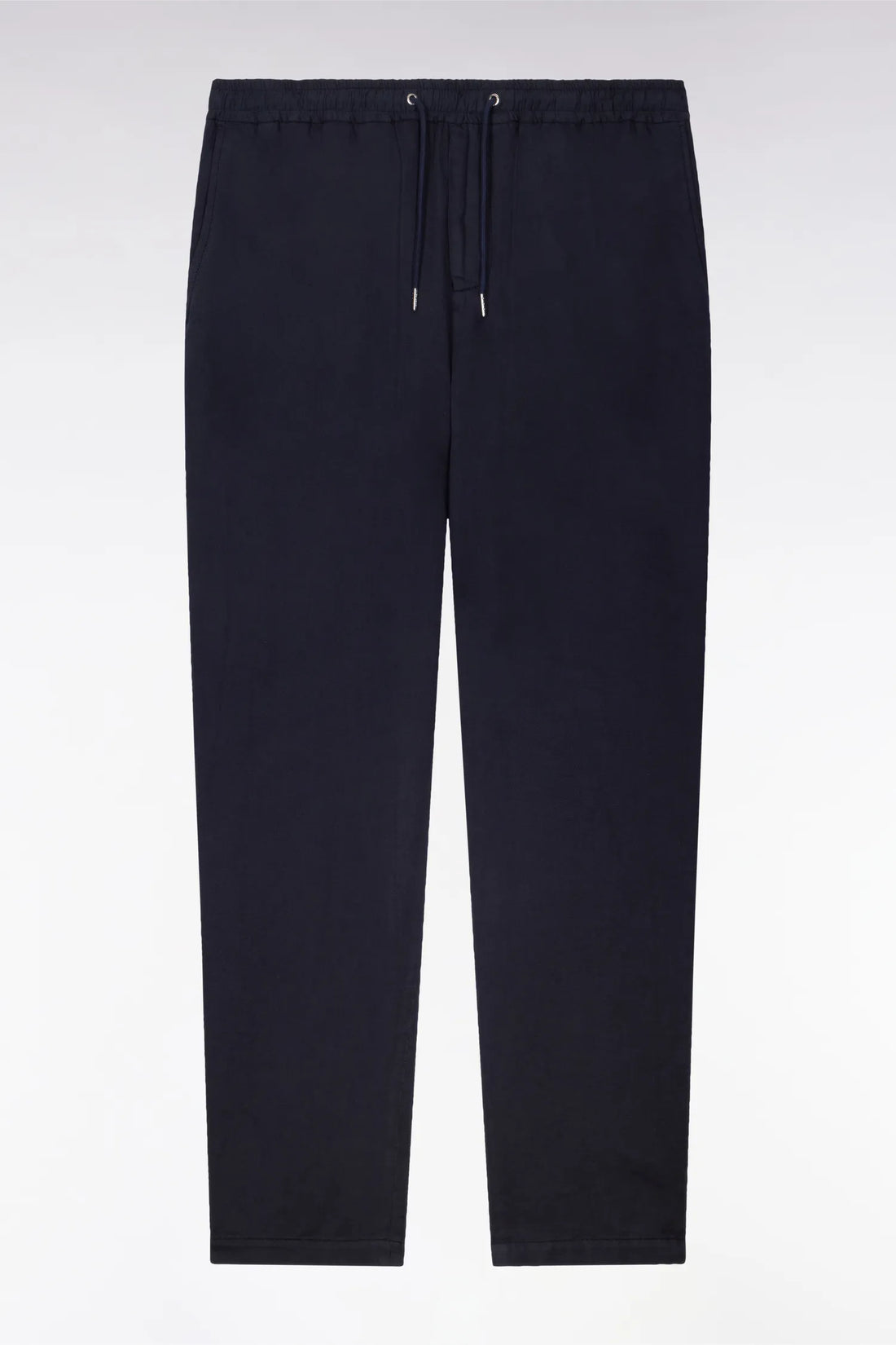 Eden Park Navy Blue Men Modern Fit Navy Cotton Linen and Lyocell Pants SKU: E26BASPA0003_BLF Image 02