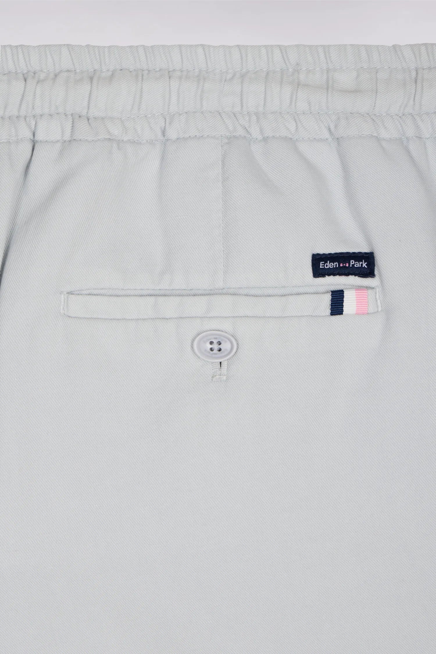 Eden Park Light Gray Men Light Gray Cotton Linen and Lyocell Pants Modern Cut SKU: E26BASPA0003_GRC14 Image 06