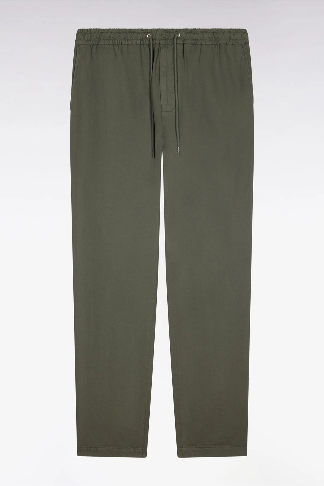 Eden Park Khaki Men Modern Fit Khaki Cotton Linen and Lyocell Pants SKU: E26BASPA0003_KAF8 Image 02
