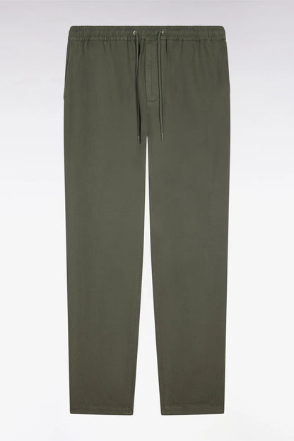 Eden Park Khaki Men Modern Fit Khaki Cotton Linen and Lyocell Pants SKU: E26BASPA0003_KAF8 Image 02