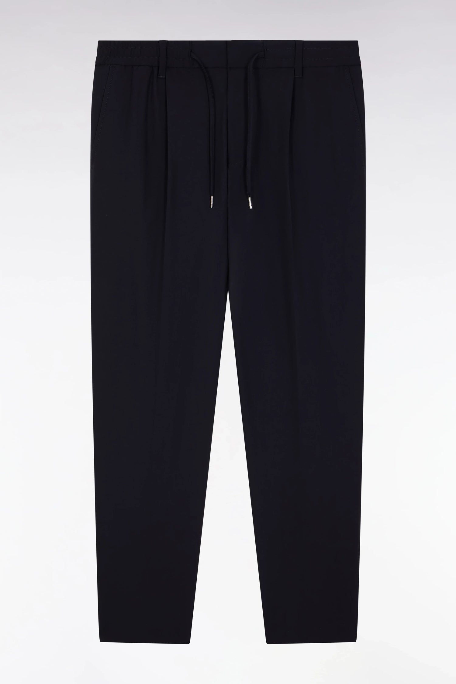 Eden Park Navy Blue Men Elasticated Waist Pants in Navy Technical Fabric Modern Cut SKU: E26BASPA0008_BLF Image 01