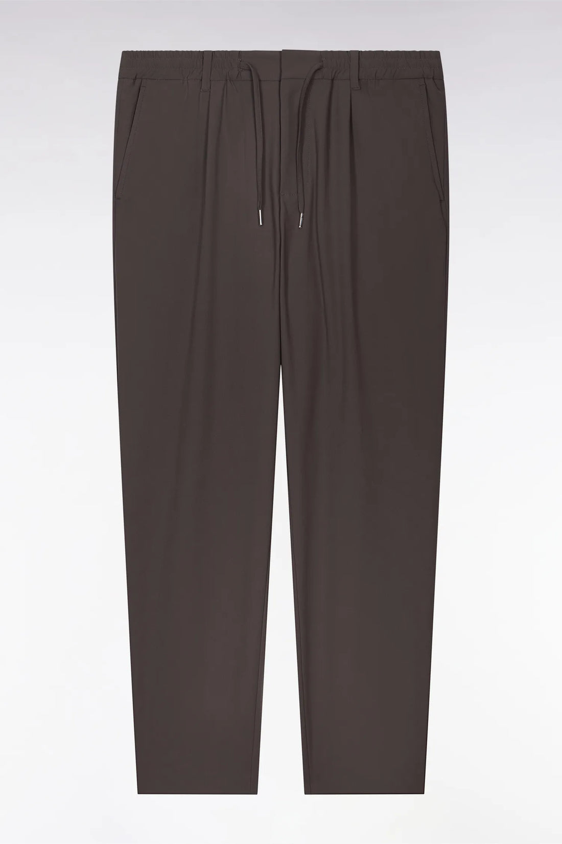 Eden Park Grey Men Modern Cut Grey Technical Fabric Elasticated Waist Pants SKU: E26BASPA0008_GRM1 Image 02