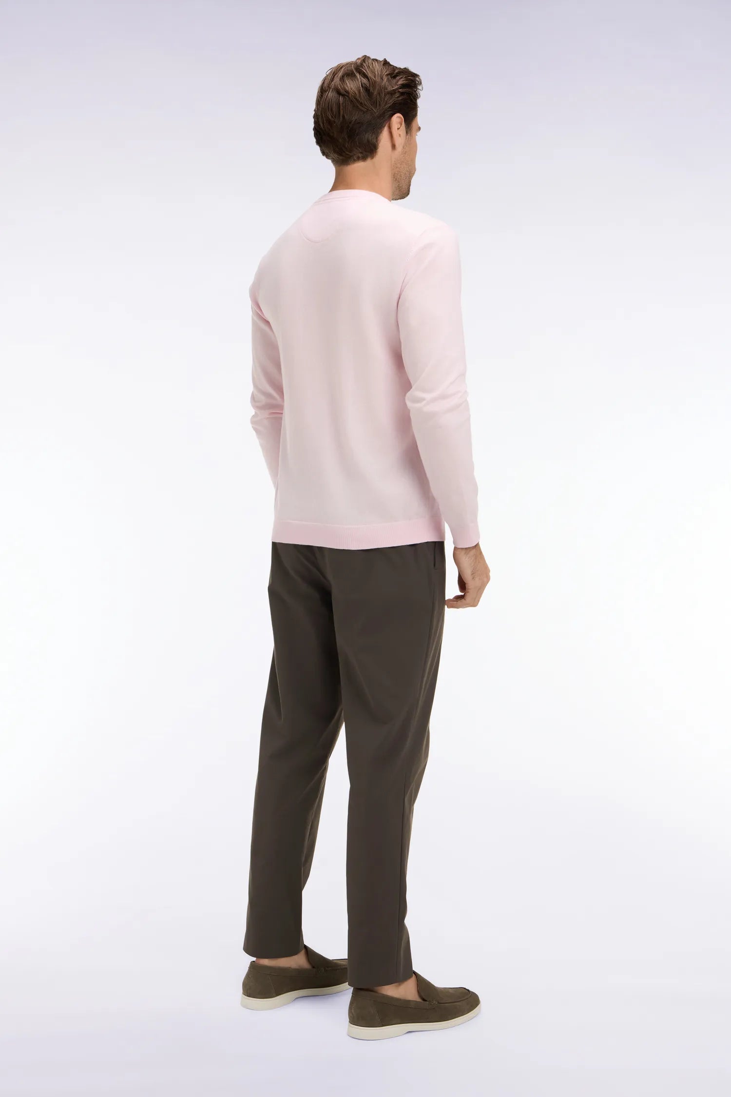 Eden Park Grey Men Modern Cut Grey Technical Fabric Elasticated Waist Pants SKU: E26BASPA0008_GRM1 Image 05