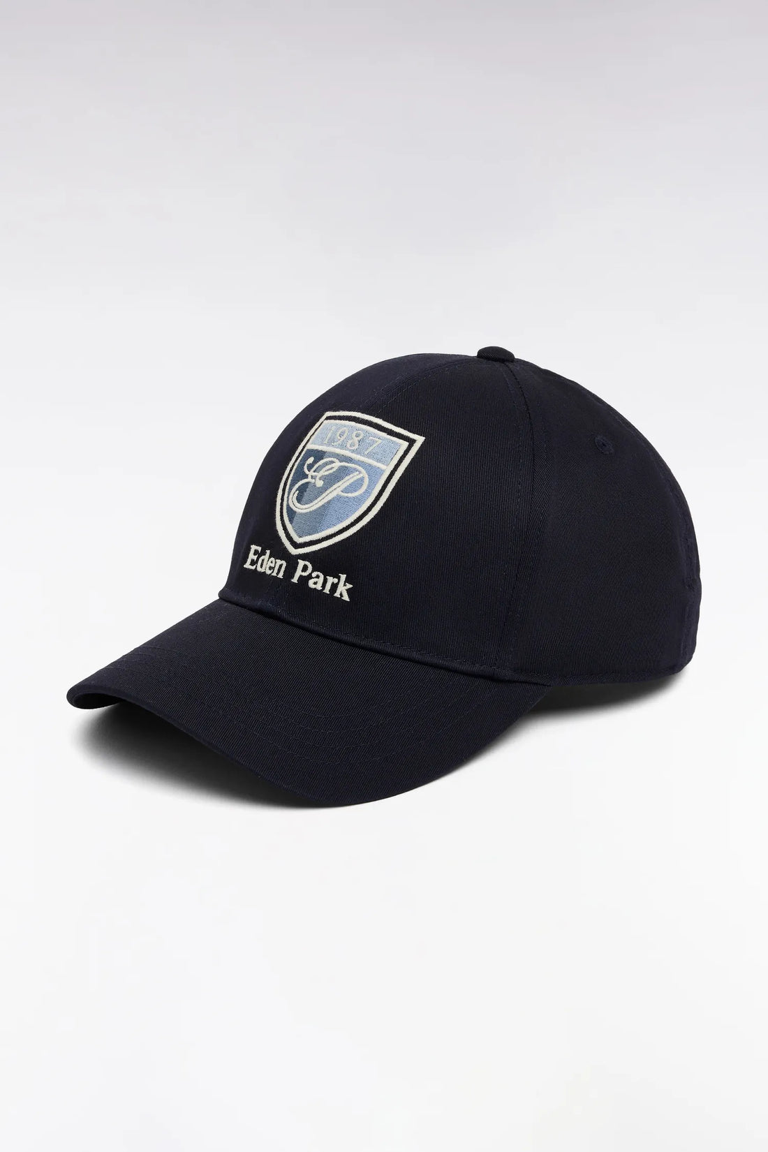 Eden Park 0 Men Navy Cotton Twill Cap with Embroidered Patch SKU: E26CHACA0010_BLF Image 01